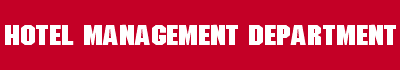 hotel management department banner